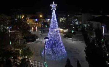 Η Φωταγώγηση του Χριστουγεννιάτικου δένδρου στην Χαλάστρα Live