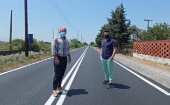 Ασφαλτόστρωση δρόμου στο Ανατολικό