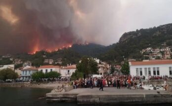 Φωτιά στην Λίμνη Εύβοιας